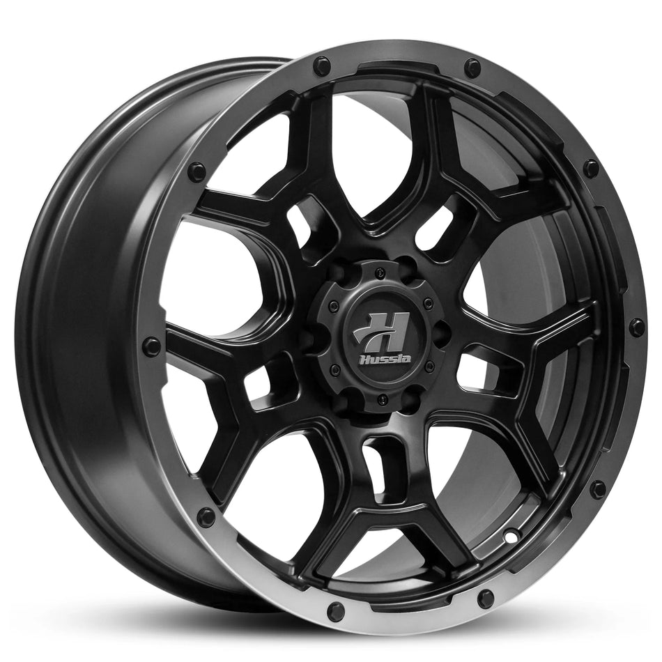 HUSSLA TRENCH 17X9 6X139.7 0 MATTE BLACK DARK TINT LIP