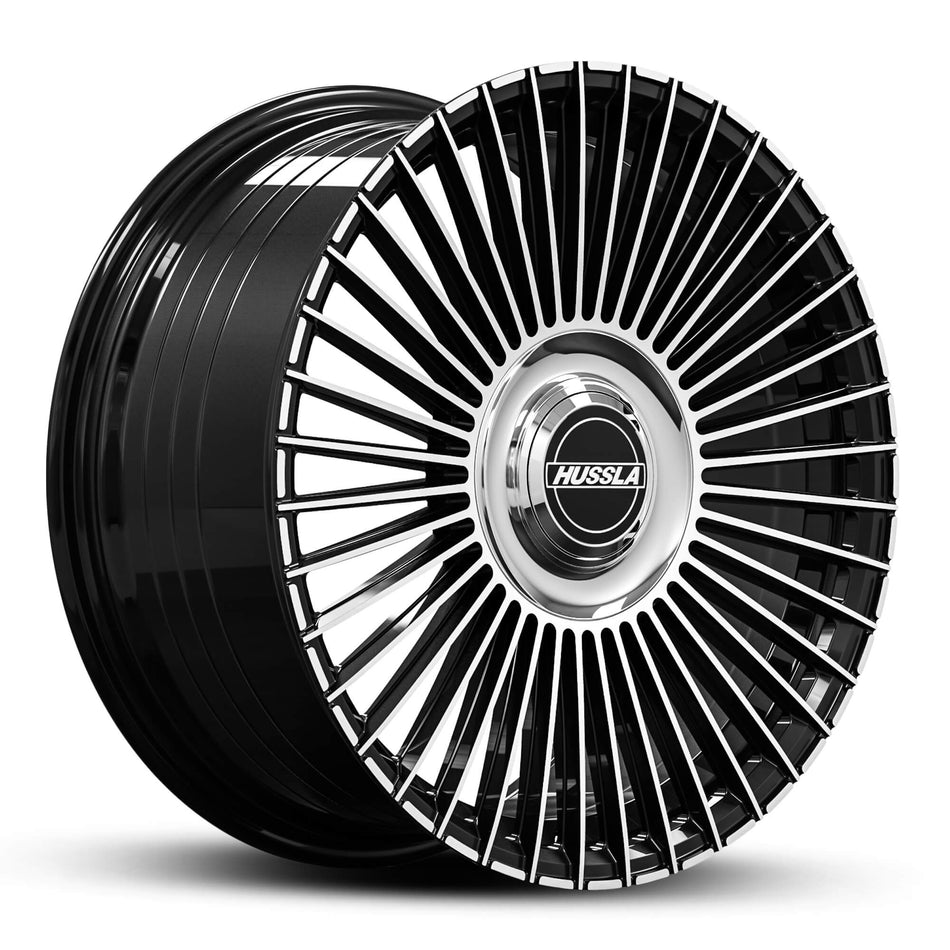 HUSSLA VEGAS 19X9.5 adjustable 20 GLOSS BLACK MACHINED FACE