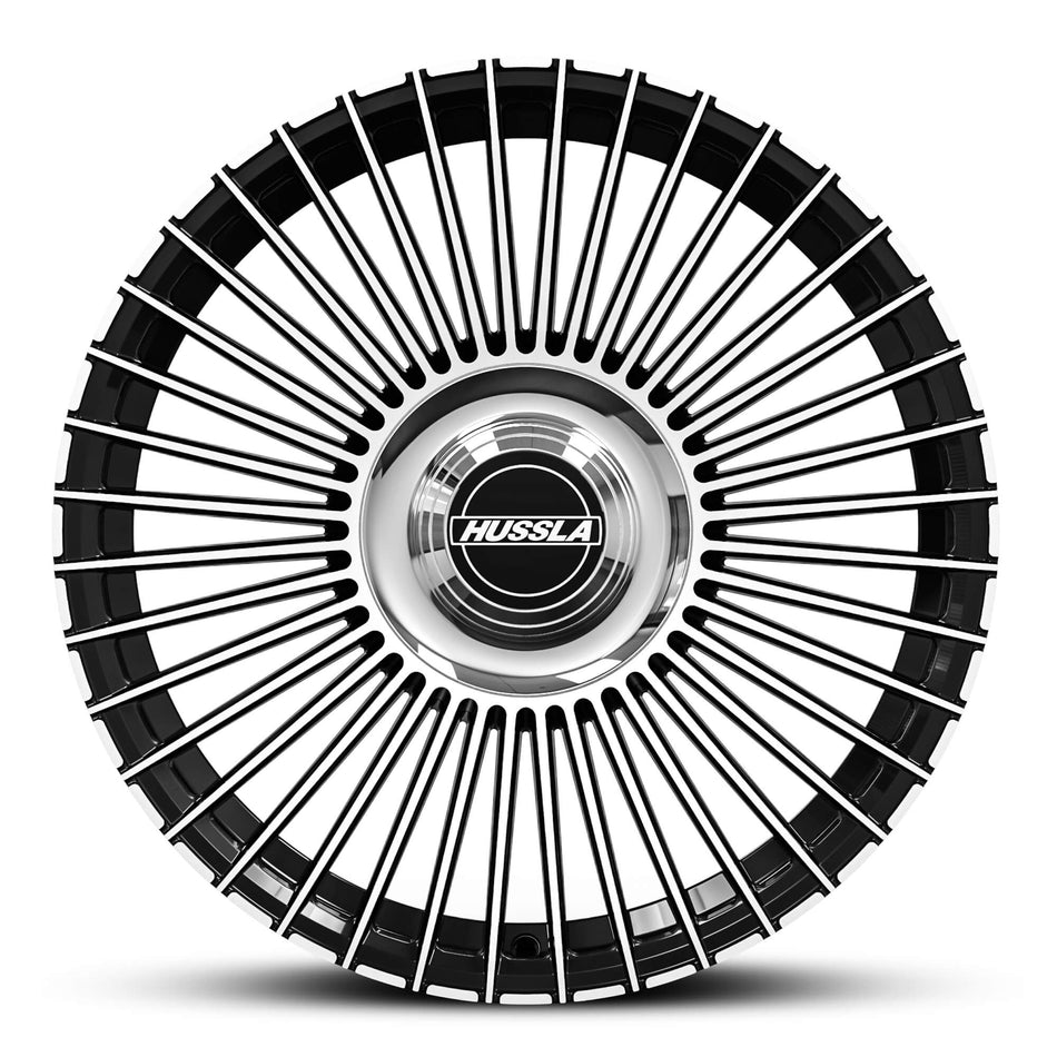 HUSSLA VEGAS 19X9.5 adjustable 20 GLOSS BLACK MACHINED FACE