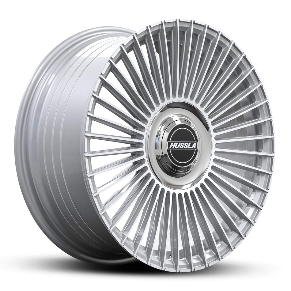 HUSSLA VEGAS 19X9.5 adjustable 20 SILVER MACHINED FACE