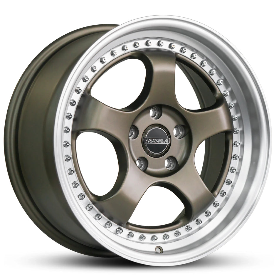 HUSSLA ZEN 18X8.5 adjustable 15 MATTE BRONZE CENTRE MATTE POLISHED LIP