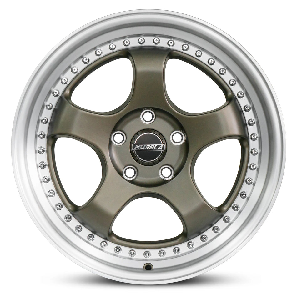 HUSSLA ZEN 18X8.5 adjustable 15 MATTE BRONZE CENTRE MATTE POLISHED LIP