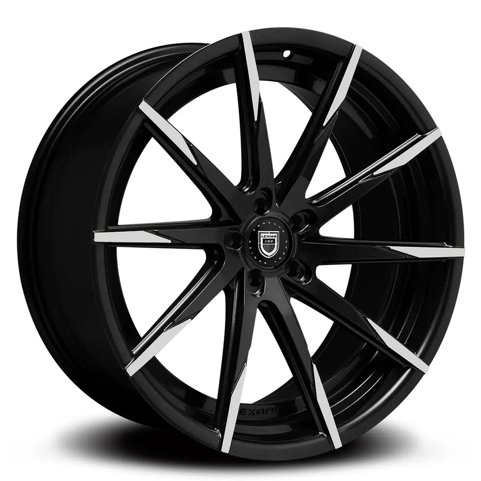 LEXANI CSS-15 22X9 adjustable 15 GLOSS BLACK WITH MACHINE TIPS
