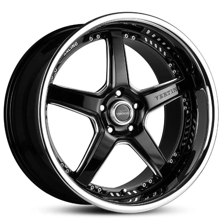 VERTINI DRIFT 19X9.5 5X112 30 GLOSS BLACK CHROME LIP
