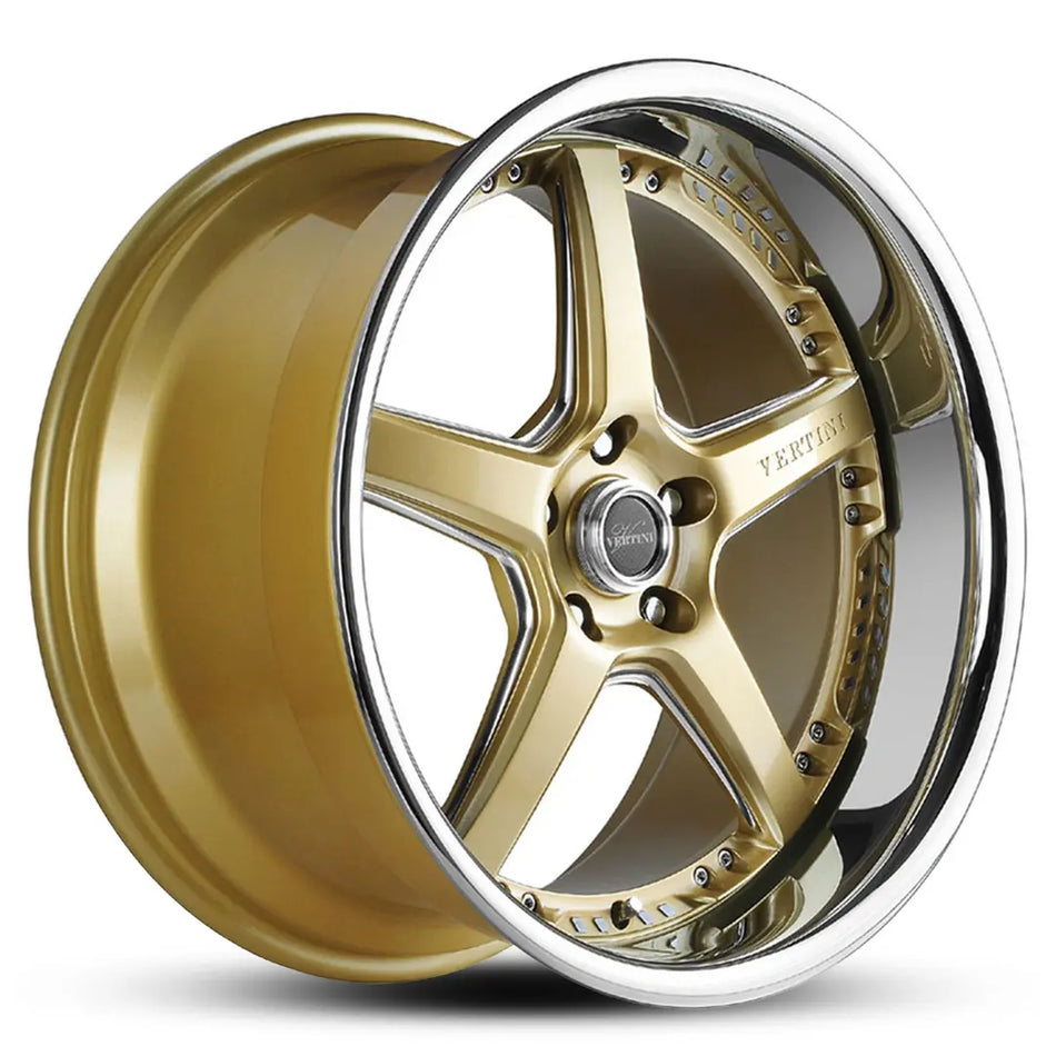 VERTINI DRIFT 19X9.5 5X114.3 30 GOLD CHROME LIP