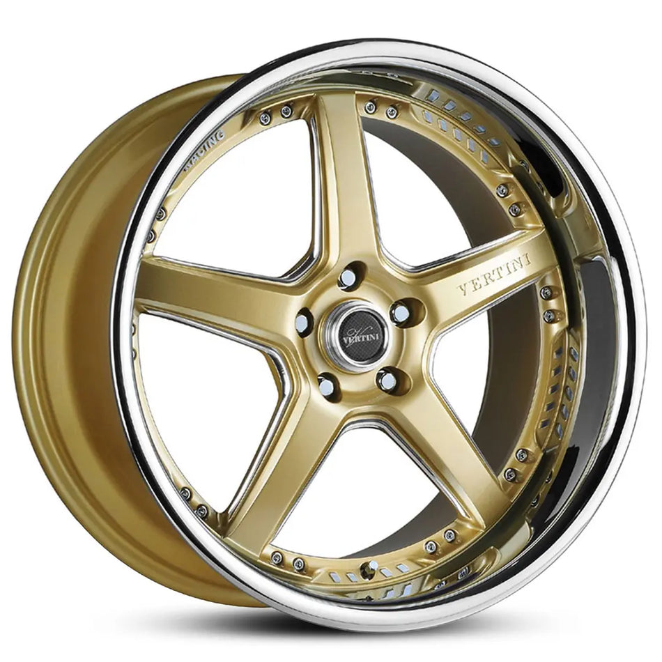 VERTINI DRIFT 19X9.5 5X114.3 30 GOLD CHROME LIP
