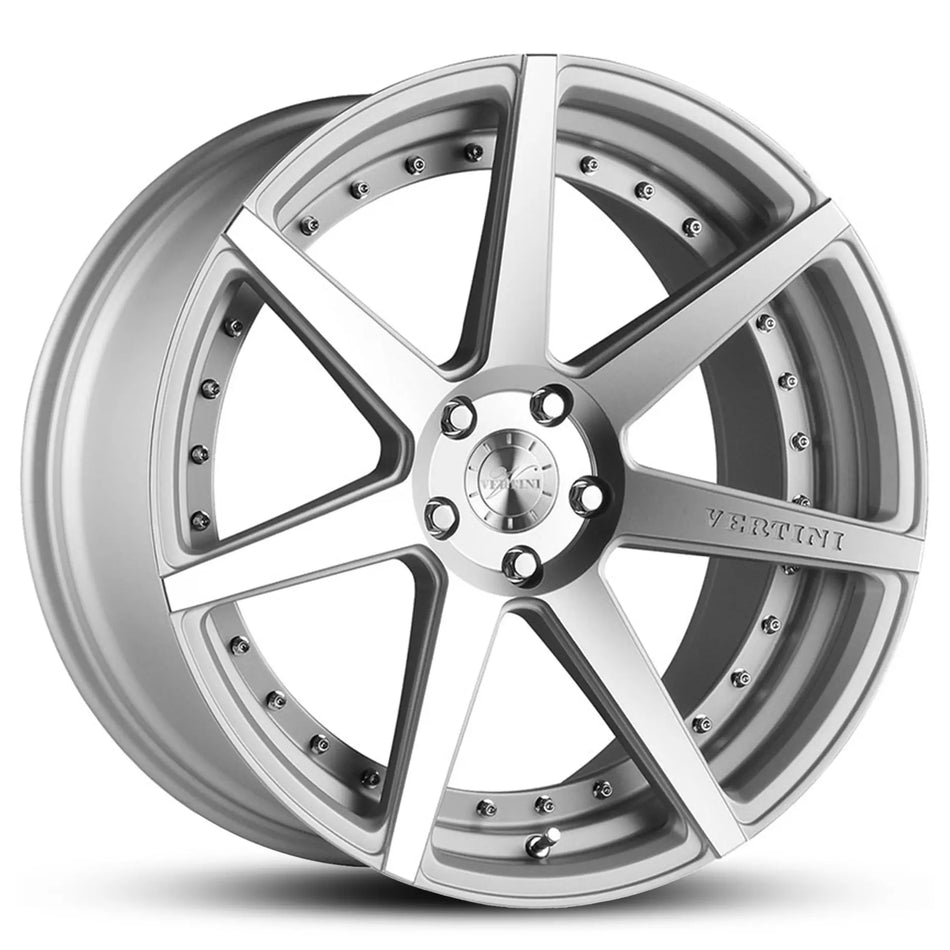 VERTINI DYNASTY 19X9.5 5X120 40 SILVER MACHINED FACE
