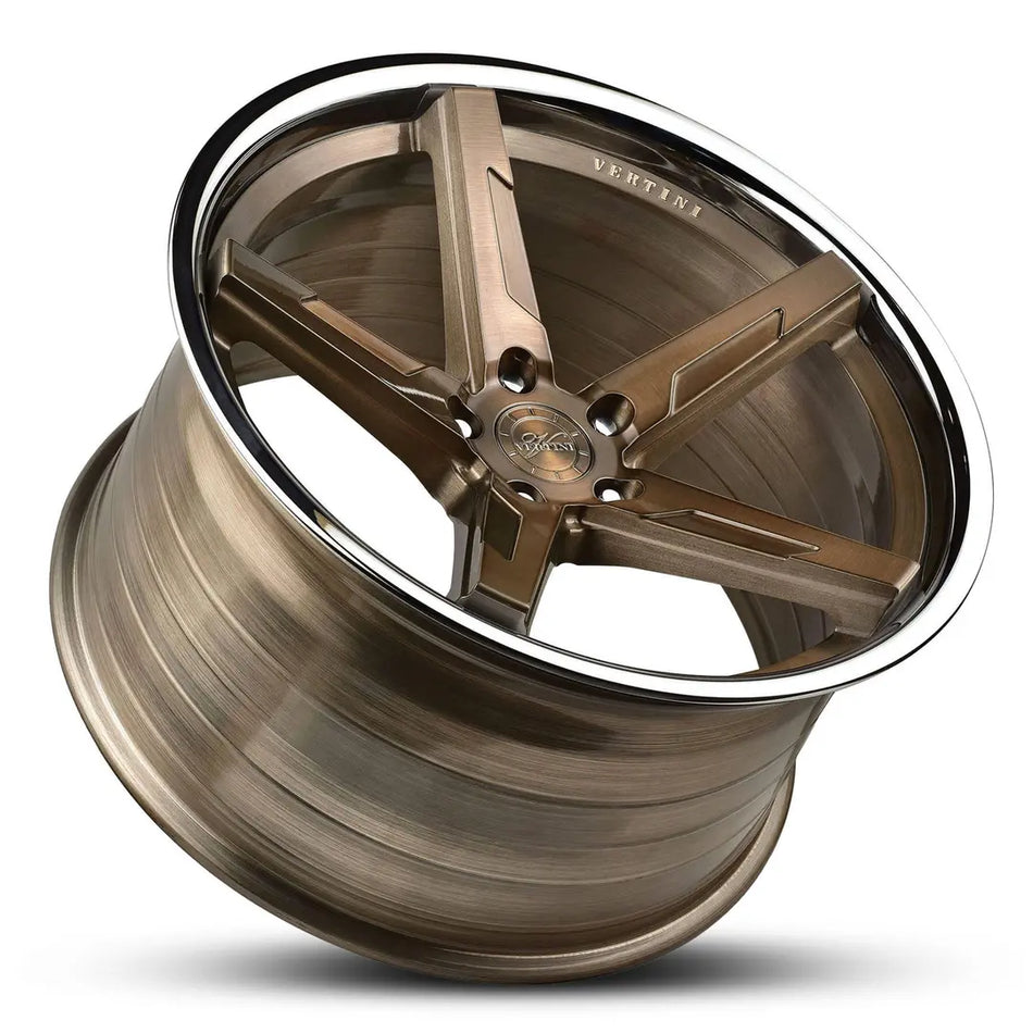 VERTINI RF1.7 22X9 adjustable 15 BRUSHED BRONZE CHROME LIP