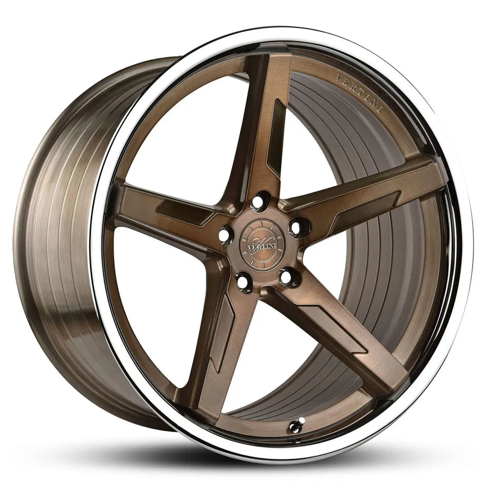 VERTINI RF1.7 22X9 adjustable 15 BRUSHED BRONZE CHROME LIP