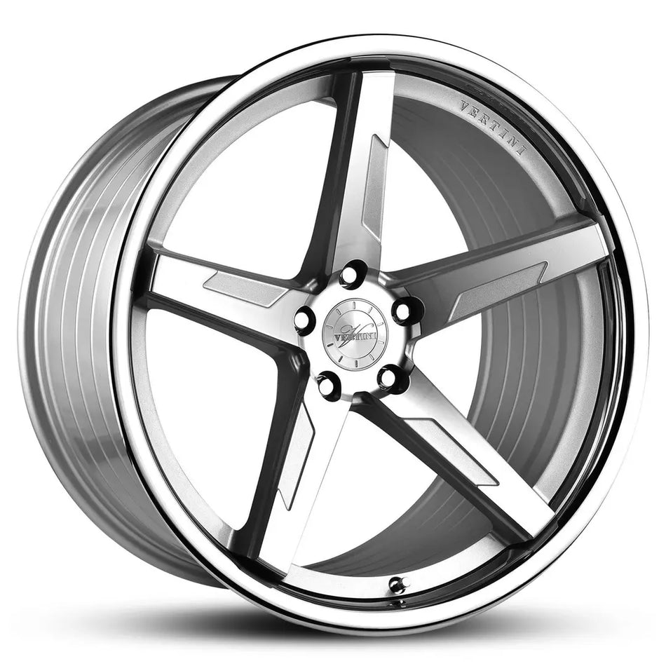 VERTINI RF1.7 22X9 adjustable 15 BRUSHED SILVER CHROME LIP