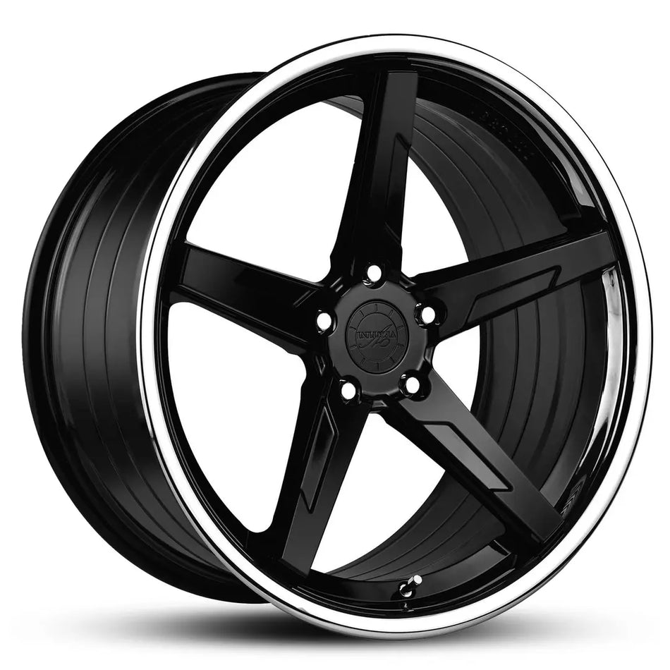 VERTINI RF1.7 22X9 adjustable 15 GLOSS BLACK CHROME LIP