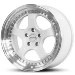 Hussla Zen Gloss White Centre Polished Lip 18x8.5 - Image 3