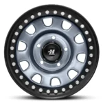 Revolution Steel Wheel Matte Grey Black Lip Chrome Bolts 17x8 - Image 4